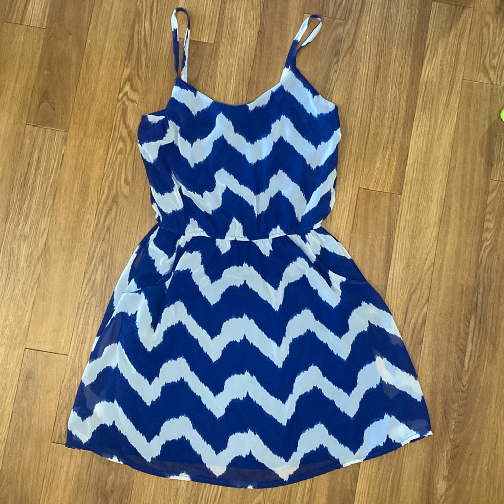 miami Blue and White Summery Dress